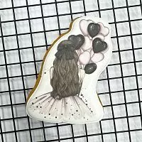 Пряник имбирный "Девочка с шарами", 10,5*7,5см
