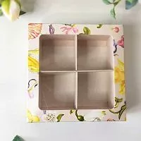 Коробка для 4 конфет "Флористика", 12,5*12,5*3,5см