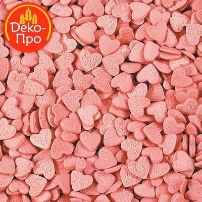 Посыпка сердца розовые мини, 50г. Посыпка сердца розовые мини, 50г.