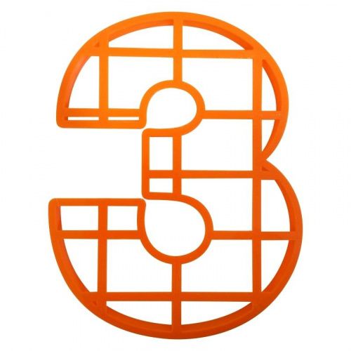 Пластик. форма для торта "Цифра 3" 25см