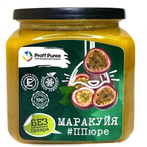 Пюре замороженное Маракуйя Proff Puree (Без сахара), 500г Пюре замороженное Маракуйя Proff Puree (Без сахара), 500г