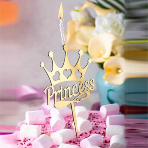 Топпер-свеча "Princess" золото