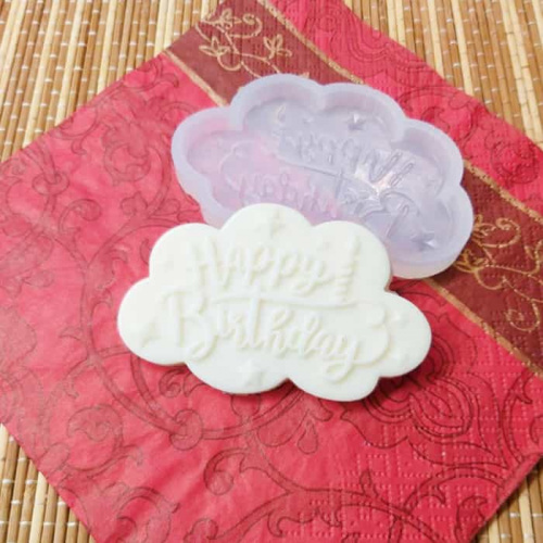 Молд 3Д  "Облако Happy Birthday"